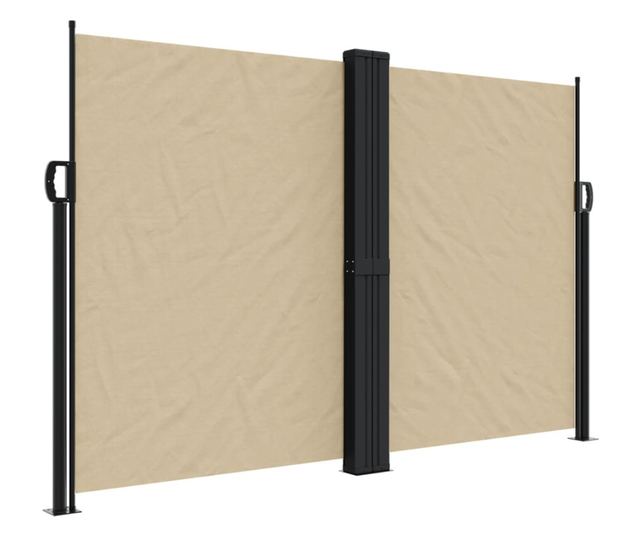 bézs behúzható oldalsó napellenző 160x1000 cm