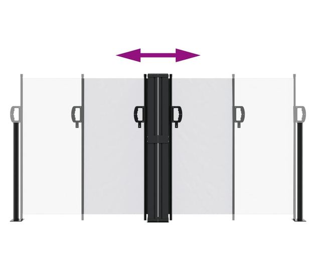 fehér behúzható oldalsó napellenző 120 x 1200 cm