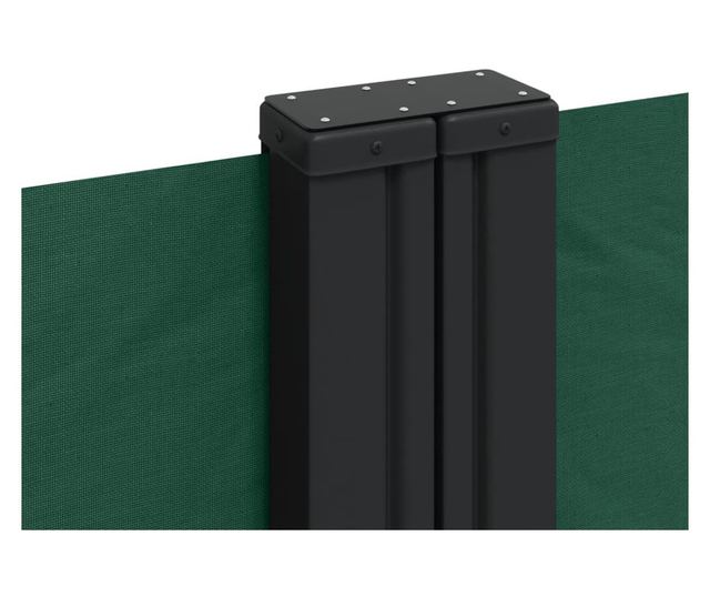 sötétzöld behúzható oldalsó napellenző 160x1000cm