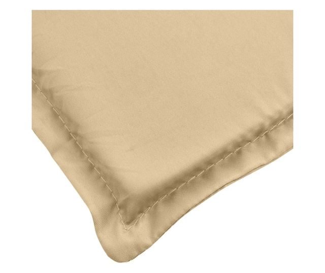 melange bézs szövet nyugágypárna (75+105) x 50 x 3 cm