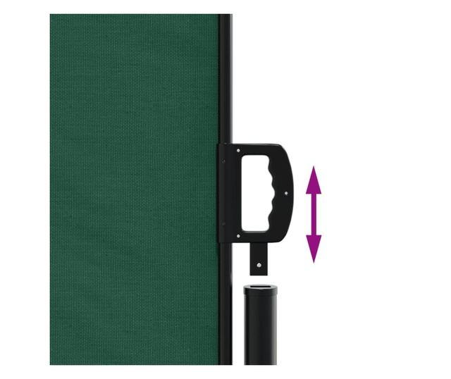 sötétzöld behúzható oldalsó napellenző 170 x 300 cm