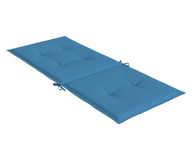 4 db melange kék szövet magas háttámlájú székpárna 120x50x4 cm