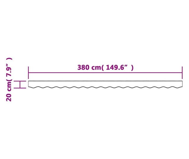 antracitszürke fehér csíkos pótszövet napellenzőszegélyhez 4 m