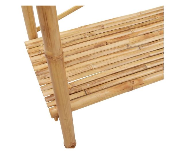 bambusz ruhaállvány polccal 102 x 50 x 190 cm