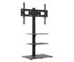 3-szintes fekete sarok TV-állvány 32-65 hüvelyk