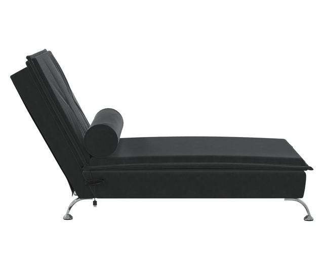 fekete bársony masszírozó dívány hengerpárnával