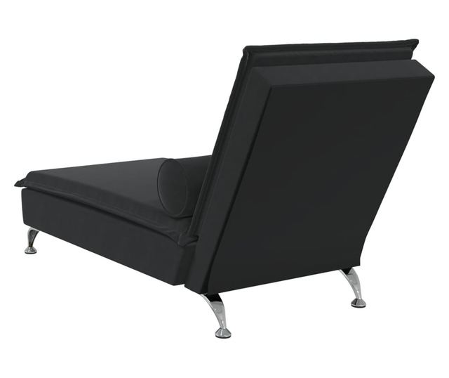 fekete bársony masszírozó dívány hengerpárnával