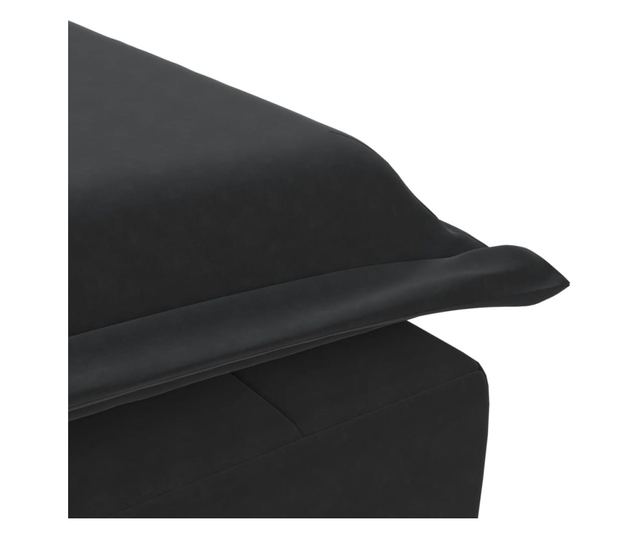 fekete bársony masszírozó dívány hengerpárnával