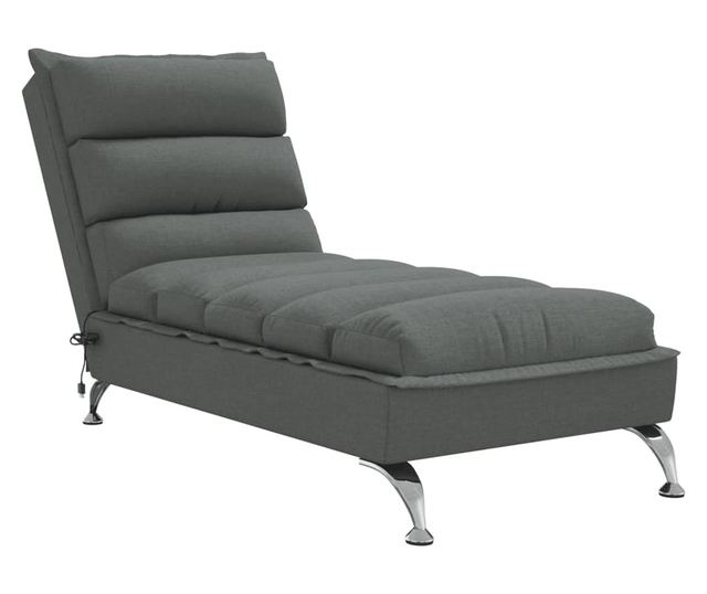 sötétszürke szövet masszírozó dívány párnával