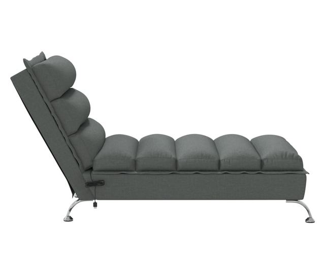 sötétszürke szövet masszírozó dívány párnával