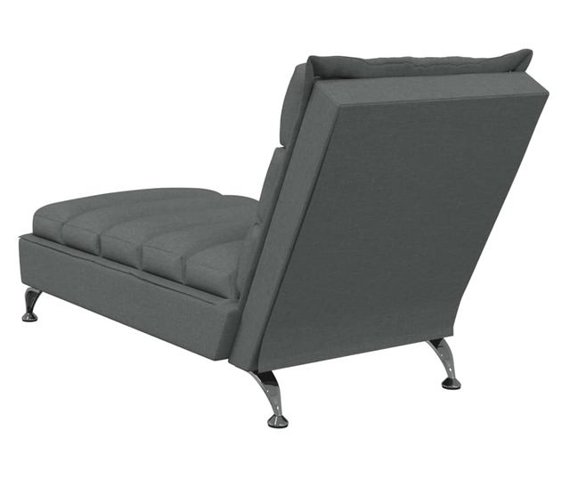 sötétszürke szövet masszírozó dívány párnával