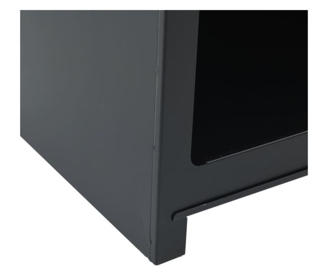 fekete acél kültéri toronykandalló tűzifatartóval