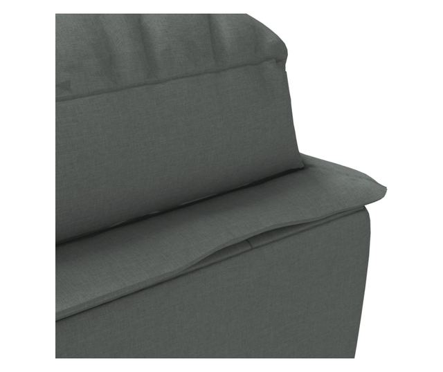 sötétszürke szövet masszírozó dívány párnával