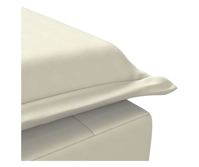 krémszínű bársony masszírozó dívány hengerpárnával