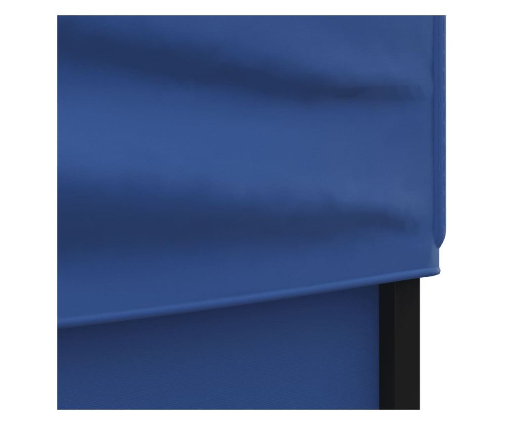 kék összecsukható rendezvénysátor oldalfalakkal 3x3 m - 6