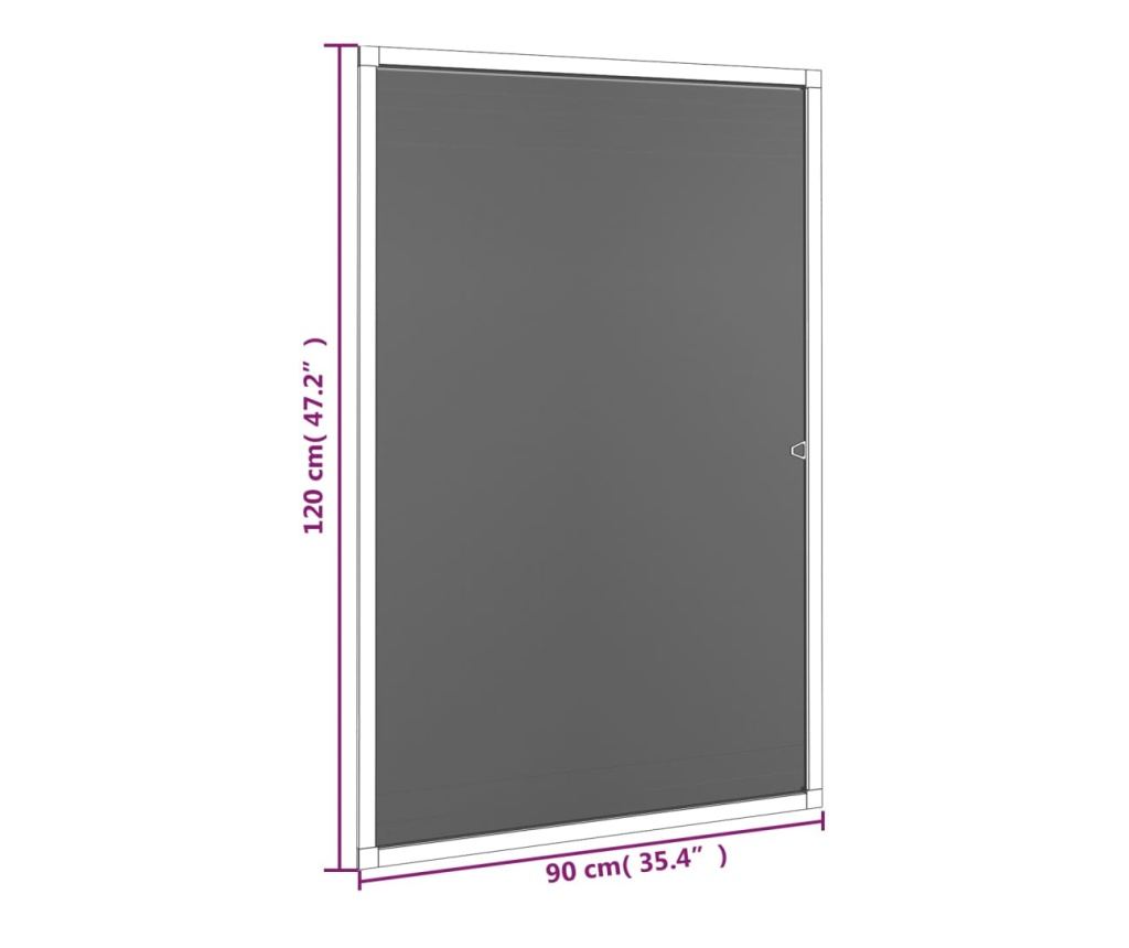 Комарник за прозорци, антрацит, 90x120 см - 8