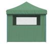 zöld összecsukható felugró rendezvénysátor 4 oldalfallal