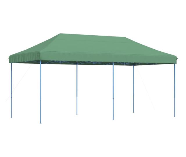 zöld összecsukható felugró rendezvénysátor 580x292x315 cm
