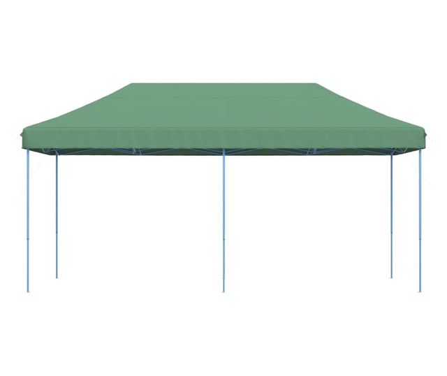 zöld összecsukható felugró rendezvénysátor 580x292x315 cm