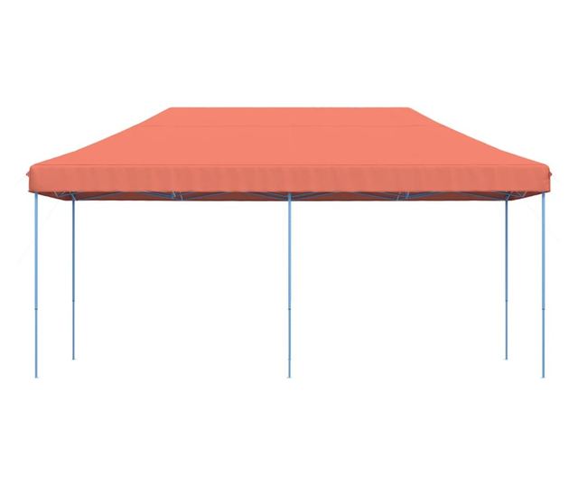 terrakotta összecsukható felugró rendezvénysátor 580x292x315 cm