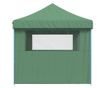 zöld összecsukható felugró rendezvénysátor 3 oldalfallal