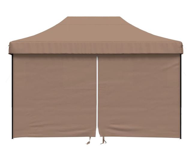 barna összecsukható felugró rendezvénysátor 4 oldalfallal