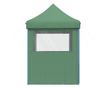 zöld összecsukható felugró rendezvénysátor 4 oldalfallal