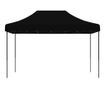 fekete összecsukható felugró rendezvénysátor 410x279x315 cm