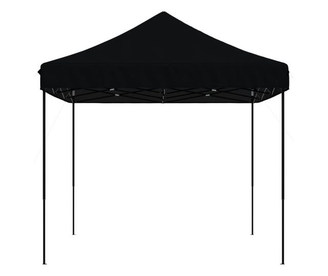 fekete összecsukható felugró rendezvénysátor 410x279x315 cm