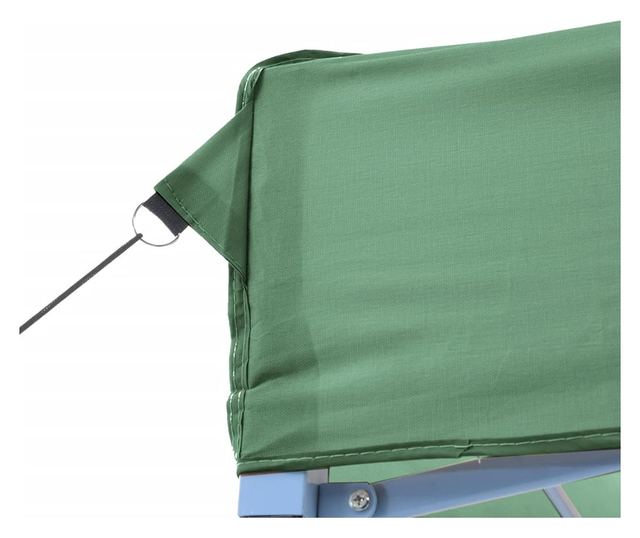 zöld összecsukható felugró rendezvénysátor 3 oldalfallal