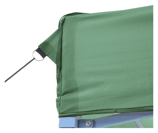 zöld összecsukható felugró rendezvénysátor 580x292x315 cm