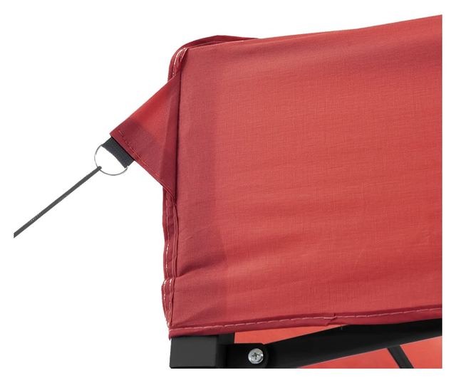 burgundi összecsukható felugró rendezvénysátor 4 oldalfallal