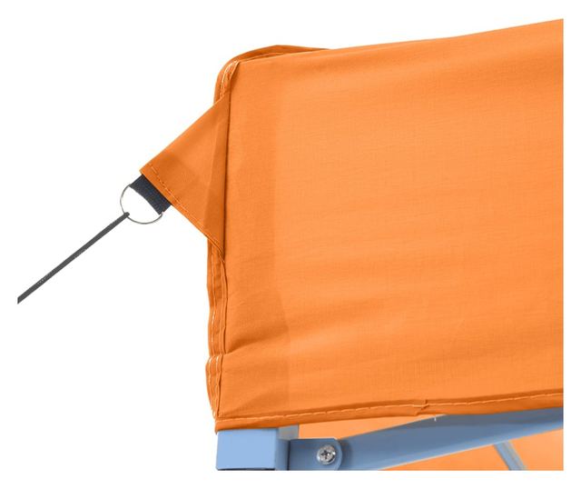 narancssárga összecsukható felugró rendezvénysátor 3oldalfallal