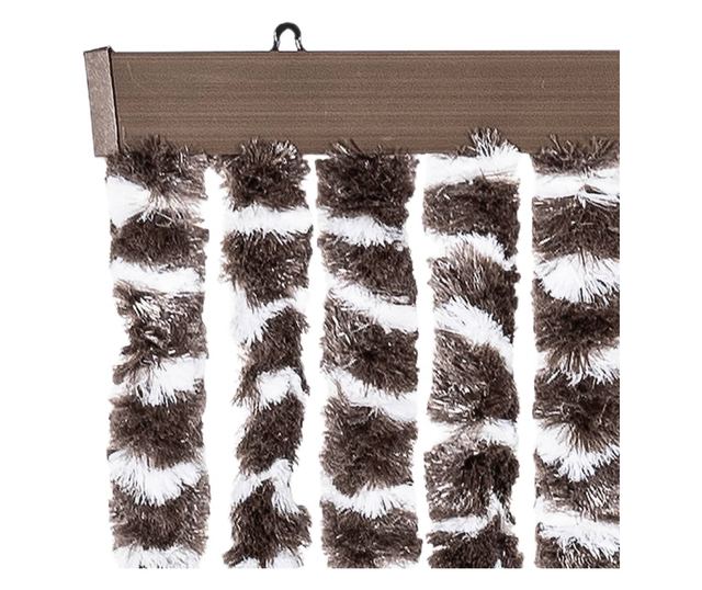 barna és fehér zsenília rovarfüggöny 100 x 230 cm