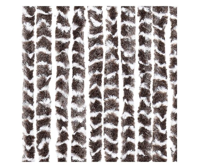 barna és fehér zsenília rovarfüggöny 100 x 230 cm