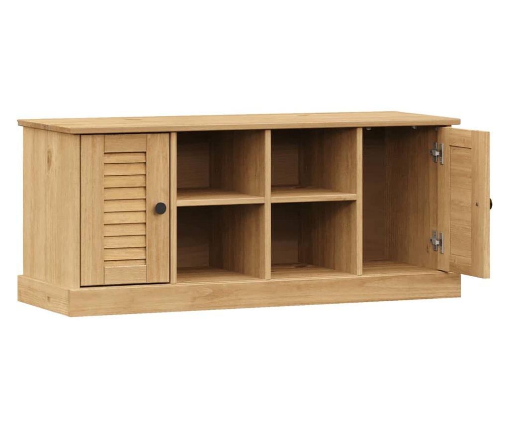 VIGO Пейка за обувки, 106x35x40 см, Масивна борова дървесина - 5