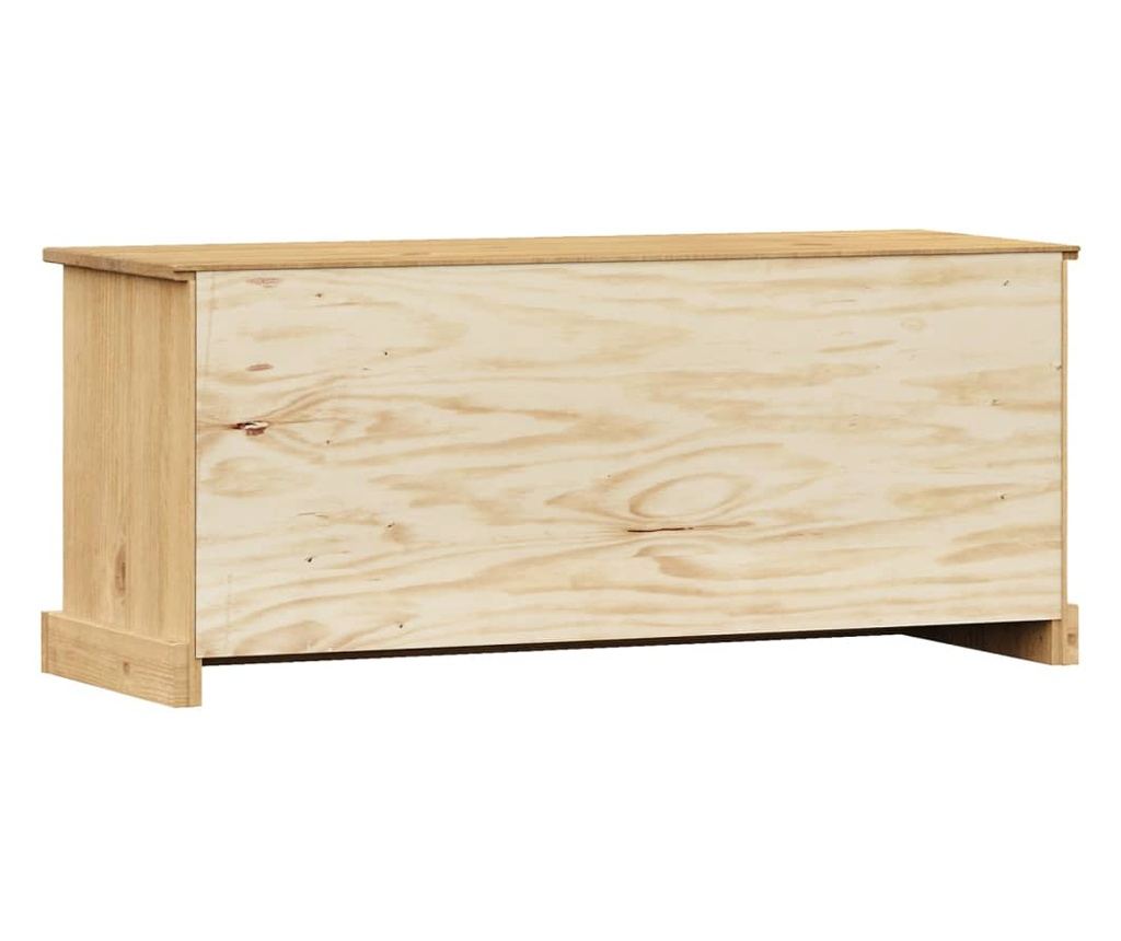 VIGO Пейка за обувки, 106x35x40 см, Масивна борова дървесина - 7