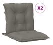 2 db melange sötétszürke szövet háttámlás székpárna 100x50x7 cm