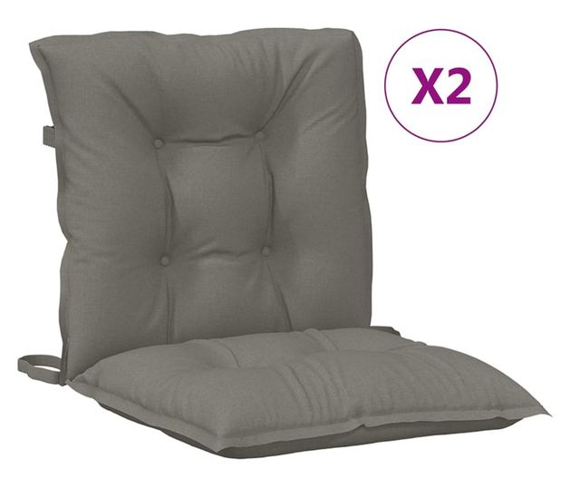 2 db melange sötétszürke szövet háttámlás székpárna 100x50x7 cm