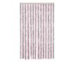 ezüstszürke és rózsaszín zsenília rovarfüggöny 118x220 cm