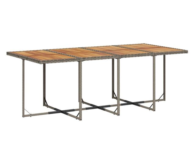 Градински комплект от 13 части с възглавници сив полиратан