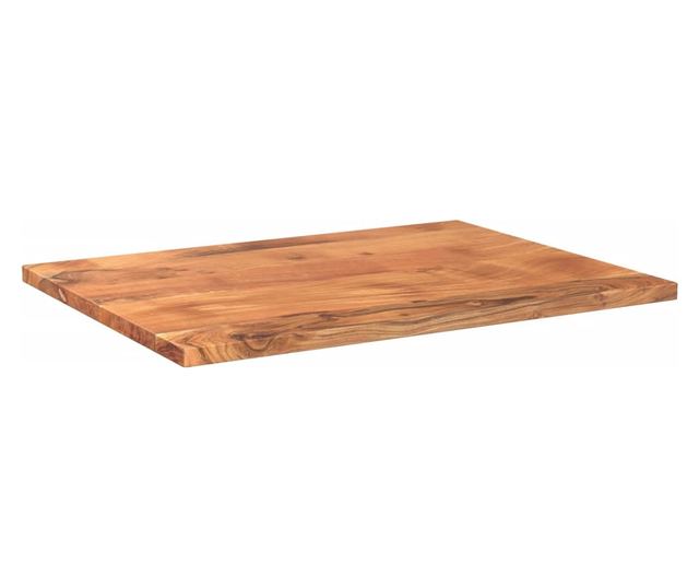 tömör akácfa téglalap alakú asztallap 80x70x2,5 cm