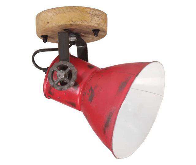 kopott piros fali lámpa 25 W 11,5x11,5x25 cm E27