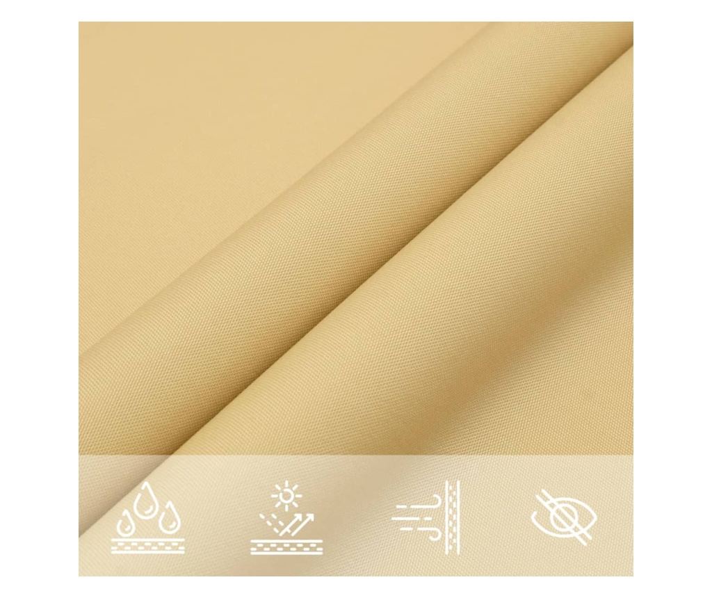 Stínicí plachta písková 3 x 3 m 100% polyester oxford - 8