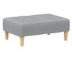 világosszürke szövet lábzsámoly 77x55x31 cm