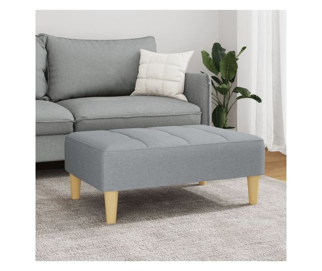 világosszürke szövet lábzsámoly 77x55x31 cm