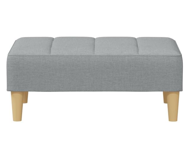 világosszürke szövet lábzsámoly 77x55x31 cm