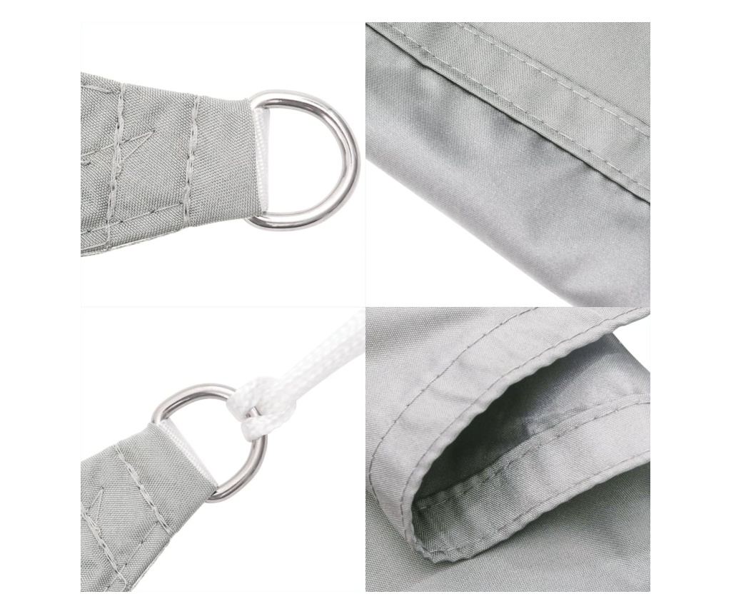 Stínicí plachta světle šedá 4,5x4,5x4,5 m 100% polyester oxford - 6