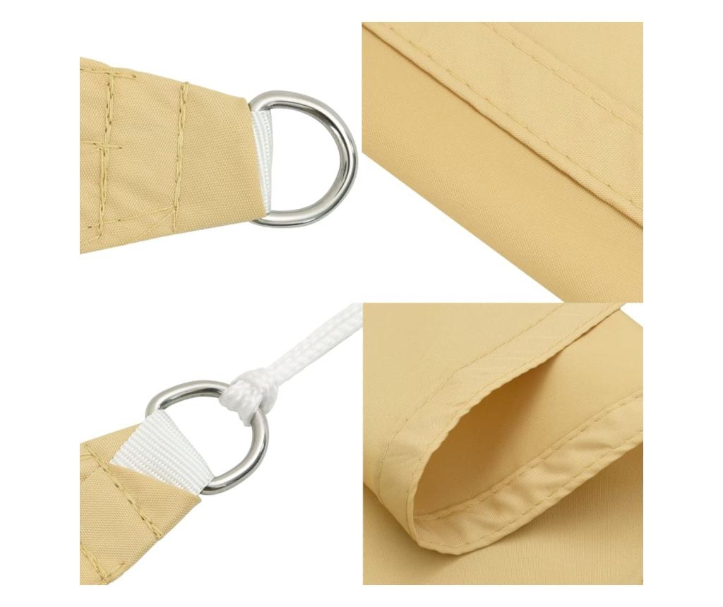 Stínicí plachta písková 4,5x3,5 m 100% polyester oxford - 6