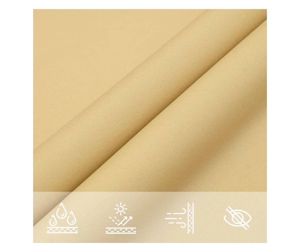 Stínicí plachta písková 3,5 x 3,5 x 4,9 m 100% polyester oxford - 7